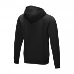 Sudadera algodón orgánico GOTS para hombre 280 g/m2 Elevate NXT color negro tercera vista trasera