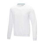 Jersey cuello redondo de hombre algodón orgánico GOTS 280 g/m2 Elevate NXT color blanco