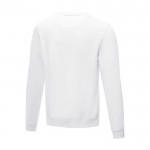 Jersey cuello redondo de hombre algodón orgánico GOTS 280 g/m2 Elevate NXT color blanco tercera vista trasera