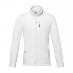 Chaqueta polar de poliéster reciclado hombre 174 g/m2 Elevate NXT color blanco segunda vista frontal