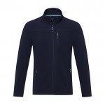 Chaqueta polar de poliéster reciclado hombre 174 g/m2 Elevate NXT color azul marino segunda vista frontal