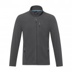 Chaqueta polar de poliéster reciclado hombre 174 g/m2 Elevate NXT color gris oscuro segunda vista frontal