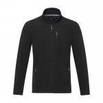 Chaqueta polar de poliéster reciclado hombre 174 g/m2 Elevate NXT color negro segunda vista frontal