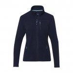 Chaqueta polar de mujer poliéster reciclado 174 g/m2 Elevate NXT color azul marino segunda vista frontal