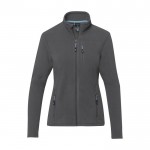 Chaqueta polar de mujer poliéster reciclado 174 g/m2 Elevate NXT color gris oscuro segunda vista frontal