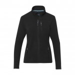 Chaqueta polar de mujer poliéster reciclado 174 g/m2 Elevate NXT color negro segunda vista frontal