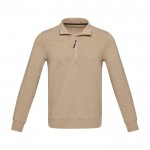 Jersey unisex de tejido reciclado con cremallera corta 280 g/m2 Elevate NXT segunda vista frontal