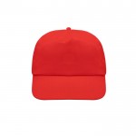 Gorra de algodón y poliéster con cierre de velcro 125 g/m2 color rojo vista 1