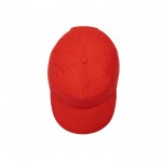 Gorra de algodón y poliéster con cierre de velcro 125 g/m2 color rojo vista 3