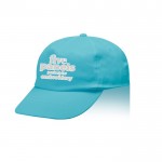 Gorra de algodón y poliéster con cierre de velcro 125 g/m2 vista con logo impreso