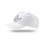 Gorra de algodón y poliéster con cierre de velcro 125 g/m2 vista con logo impreso