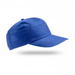 Gorra de algodón y poliéster con cierre de velcro 125 g/m2