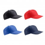 Gorra de algodón y poliéster con cierre de velcro 125 g/m2 vista con varios colores
