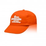 Gorra de algodón y poliéster con cierre de velcro 125 g/m2