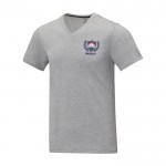 Camiseta cuello en V de hombre algodón 160 g/m2 Elevate Life color gris vista impresión serigrafía