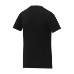 Camiseta cuello en V de mujer algodón 160 g/m2 Elevate Life color negro tercera vista trasera