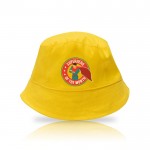 Gorro de algodón ideal para niños en varios colores 155 g/m2 color blanco vista con logo impreso