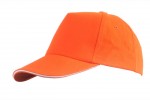 Gorra de algodón peinado con detalle a color en la visera 255 g/m2 color naranja vista 1