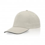 Gorra de algodón peinado con detalle a color en la visera 255 g/m2 color beige