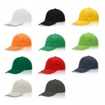 Gorra de algodón peinado con detalle a color en la visera 255 g/m2 vista con varios colores