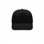 Gorra de poliéster infantil de 5 paneles ideal para fiestas 125 g/m2 color negro vista 1