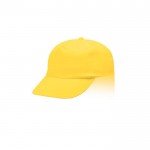 Gorra de poliéster infantil de 5 paneles ideal para fiestas 125 g/m2 color amarillo