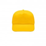 Gorra de poliéster infantil de 5 paneles ideal para fiestas 125 g/m2 color amarillo vista 1