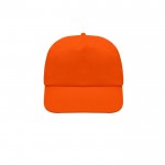 Gorra de poliéster infantil de 5 paneles ideal para fiestas 125 g/m2 color naranja vista 1
