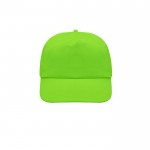 Gorra de poliéster infantil de 5 paneles ideal para fiestas 125 g/m2 color verde claro vista 1