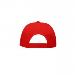 Gorra de poliéster infantil de 5 paneles ideal para fiestas 125 g/m2 color rojo vista 2
