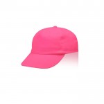 Gorra de poliéster infantil de 5 paneles ideal para fiestas 125 g/m2 color rosa