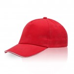 Gorra de sarga de algodón con cierre de metal ajustable 160 g/m2 color rojo