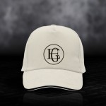 Gorra de sarga de algodón con cierre de metal ajustable 160 g/m2 color beige vista detalle 1