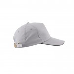 Gorra de sarga de algodón con cierre de metal ajustable 160 g/m2 color gris claro vista 1