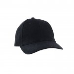 Gorra de algodón con cierre de hebilla metálico 255 g/m2 color negro vista 1