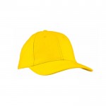 Gorra de algodón con cierre de hebilla metálico 255 g/m2 color amarillo vista 2