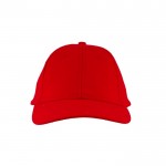 Gorra de algodón con cierre de hebilla metálico 255 g/m2 color rojo vista 1
