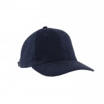 Gorra de algodón con cierre de hebilla metálico 255 g/m2 color azul marino vista 1