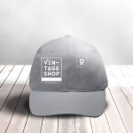 Gorra de algodón con cierre de hebilla metálico 255 g/m2 color gris claro