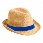 Sombrero rústico de papel en color tostado color azul real primera vista