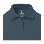 Polo de manga corta para mujer en punto piqué 200 g/m2 Elevate Life color azul cian vista detalle 1