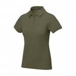 Polo de manga corta para mujer en punto piqué 200 g/m2 Elevate Life color verde oliva