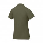 Polo de manga corta para mujer en punto piqué 200 g/m2 Elevate Life color verde oliva tercera vista trasera