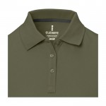 Polo de manga corta para mujer en punto piqué 200 g/m2 Elevate Life color verde oliva vista detalle 1