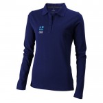 Polo de algodón para mujer de manga larga 200 g/m2 Elevate Life color azul ultramarino vista principal