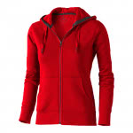 Sudadera mujer con capucha 300 g/m2 color rojo