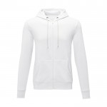 Sudadera de capucha de algodón hombre 240 g/m2 Elevate Essentials color blanco segunda vista frontal