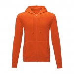 Sudadera de capucha de algodón hombre 240 g/m2 Elevate Essentials color naranja segunda vista frontal