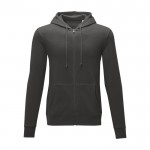 Sudadera de capucha de algodón hombre 240 g/m2 Elevate Essentials color gris oscuro segunda vista frontal