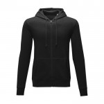 Sudadera de capucha de algodón hombre 240 g/m2 Elevate Essentials color negro segunda vista frontal